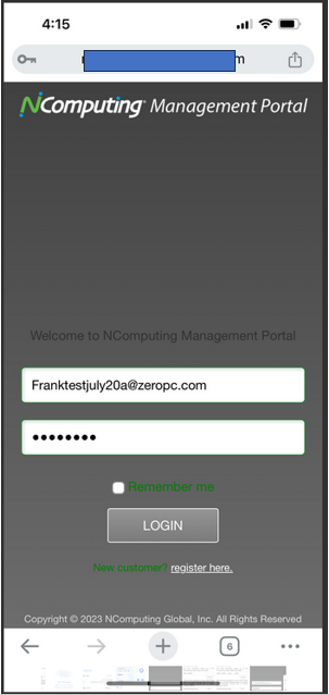 A screenshot of a login screenDescription automatically generated